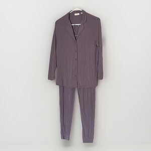 Van Winkle Pajama Set Womens Small‎ Purple Shirt Jogger Pants 2 Pc Jersey